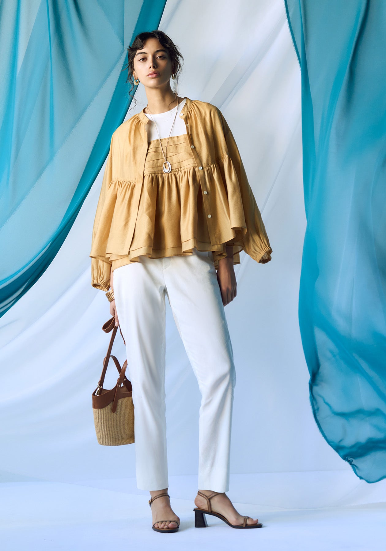 23区 2025SM ブルゾン 洗える】ドレープサテン MA-1 ブルゾン / 23区 | ファッション